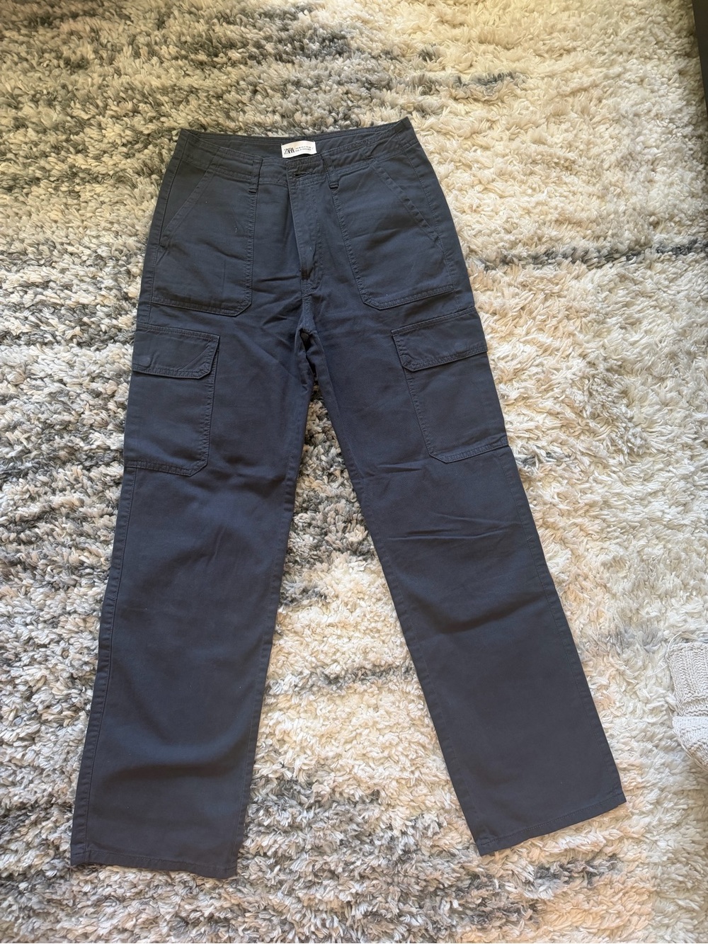 ZARA Women’s Navy Cargo Pants | 4